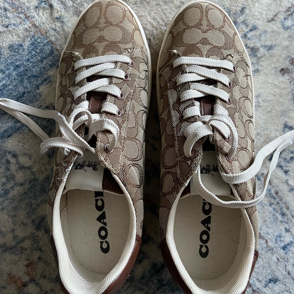 Coach Brown and White Sneakers